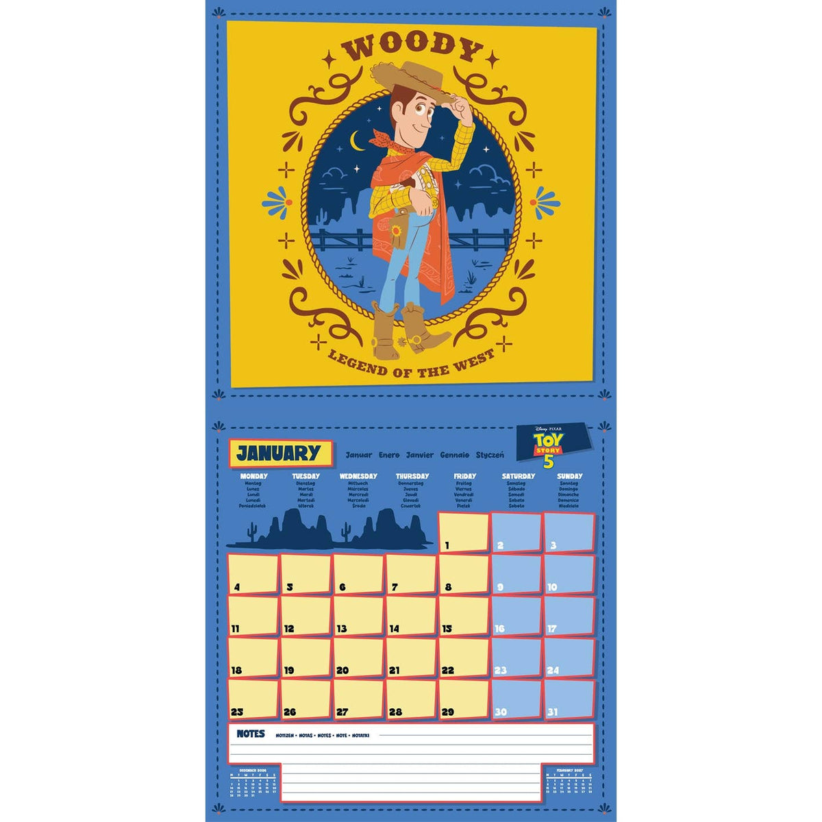 Toy Story 5 Official Disney 2027 Wall Calendar