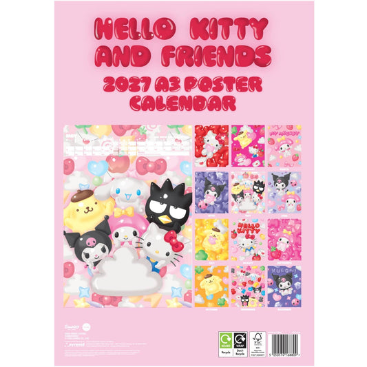 Hello Kitty & Friends Official 2027 A3 Poster Calendar