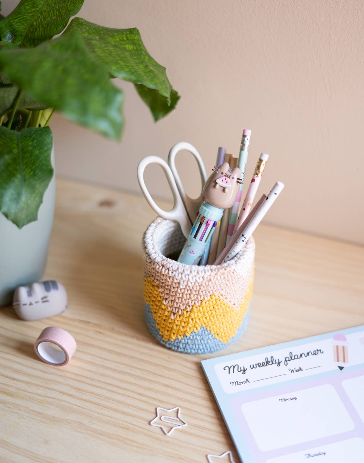 Pusheen 3D Multicolor Ballpoint Pen with Watermelon Topper Fun Office School