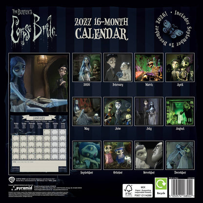 Corpse Bride Official 2027 Wall Calendar