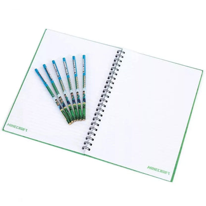 Minecraft Bumper Stationery Set Characters A4 School Kids Gift Book Pencil Set