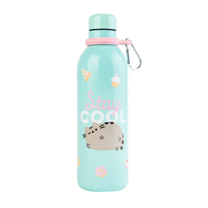 Official Pusheen Water Bottle-Sports Bottle-500ml / 17OZ, Stainless Steel
