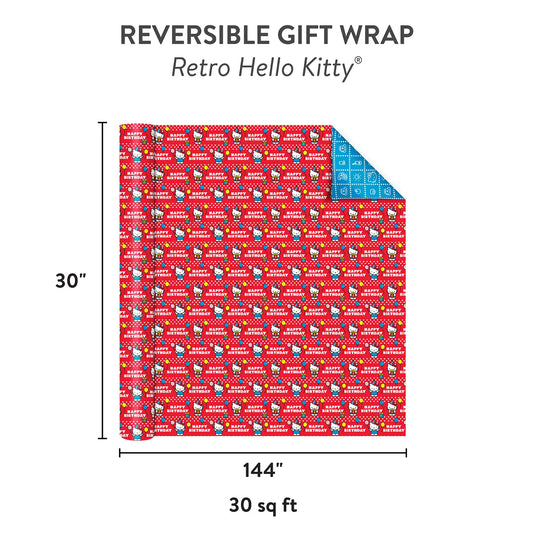 Retro Hello Kitty Reversible Gift Wrap
