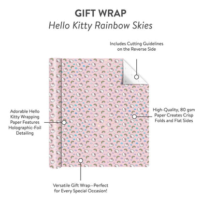 Hello Kitty Rainbow Skies Gift Wrap