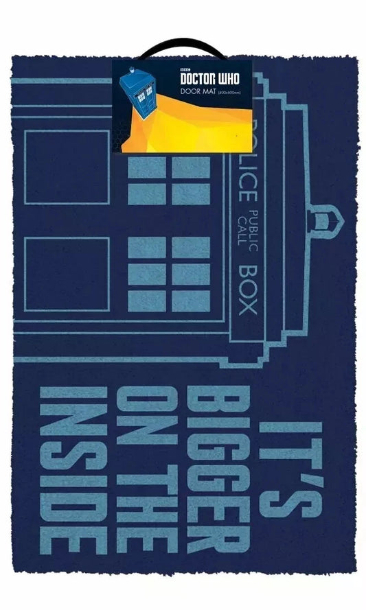 Doctor Who Doormat - TARDIS - Official Coir 60 x 40cm Entrance Door Welcome Mat