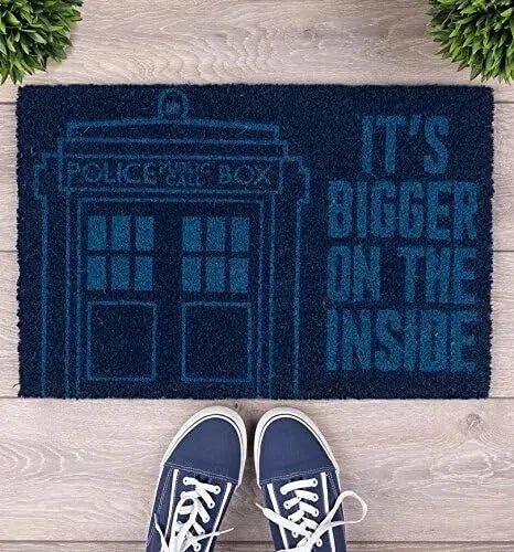Doctor Who Doormat - TARDIS - Official Coir 60 x 40cm Entrance Door Welcome Mat