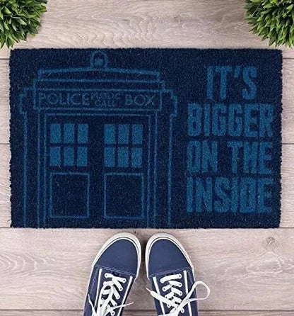 Doctor Who Doormat - TARDIS - Official Coir 60 x 40cm Entrance Door Welcome Mat